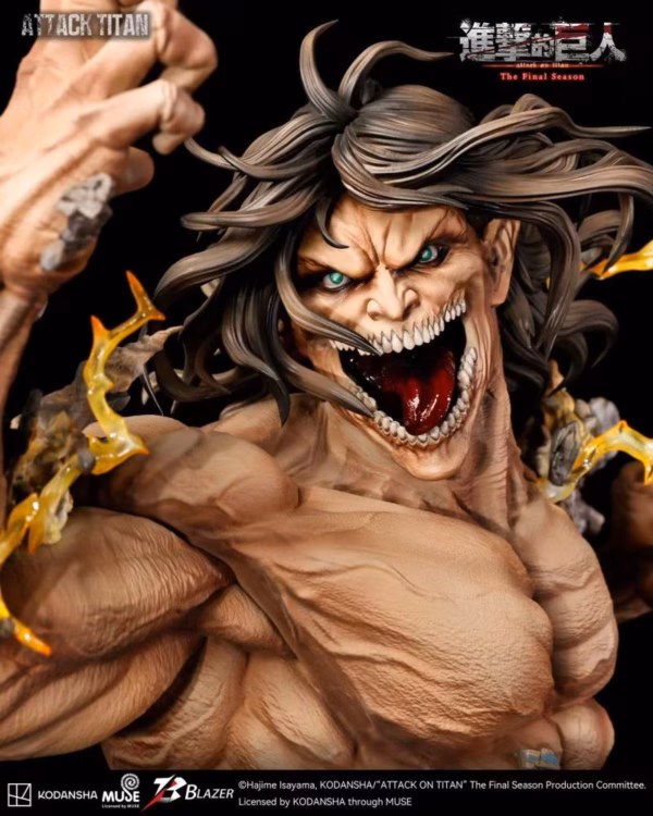 Attack on Titan Blazer Studio Attack Titan Bust Licensed Resin Statue 4