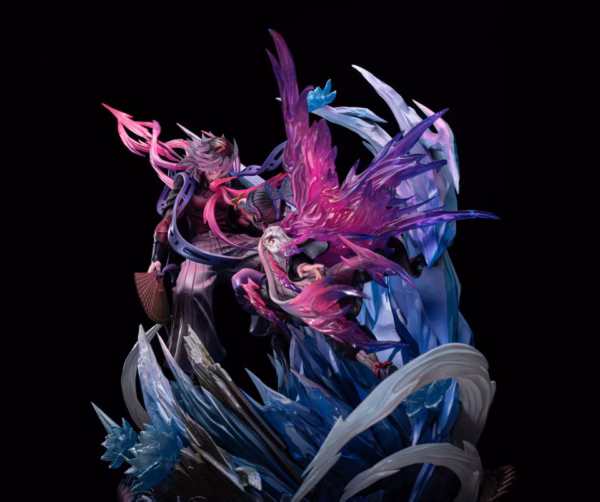Kimetsu no Yaiba Lei Hao Ke Yu Studio Shinobu Kocho Vs Douma Resin Statue 5